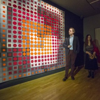 PHOTO: Press conference for the exhibition of Victor Vasarely