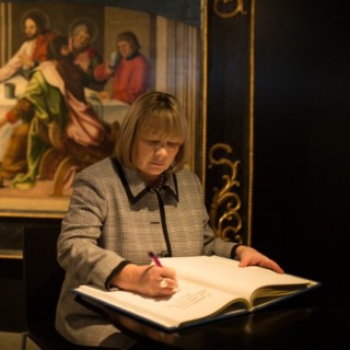 The first lady visited the Archdiocesan Museum