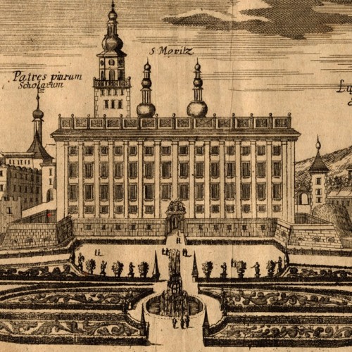 Archbishops chateau in Kroměříž in the course of centuries