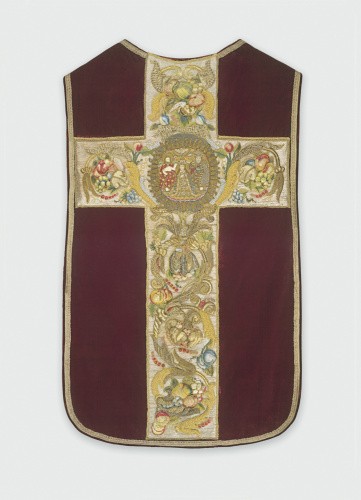 Chasuble with embroidered Coronation of the Virgin Mary